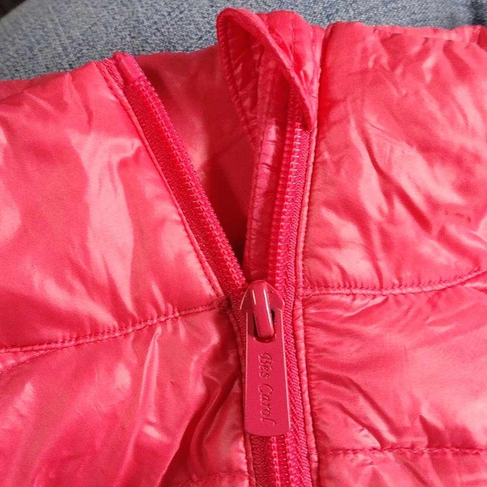 Pink Puffer/Down Vest - Picture 2 of 2